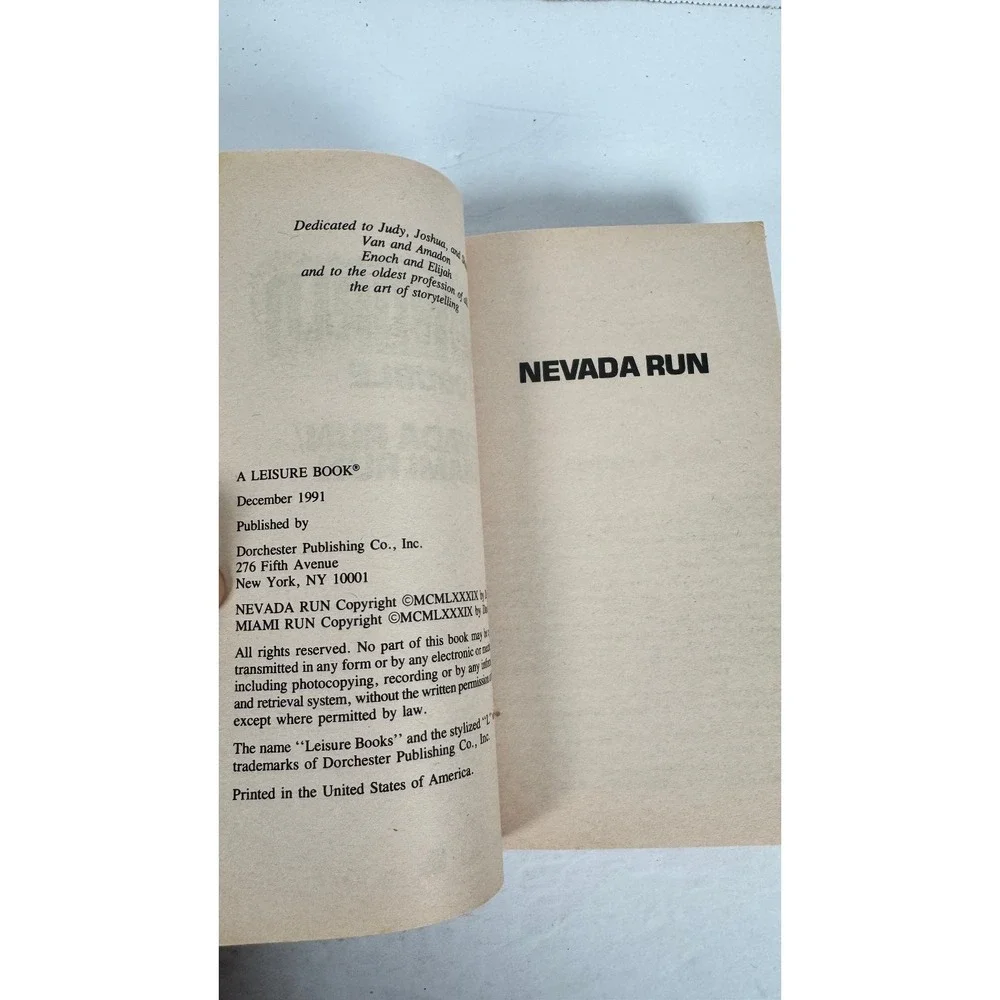 ENDWORLD DOUBLE Nevada Run Miami Run David Robbins 1991 Post-Apocalyptic Leisure